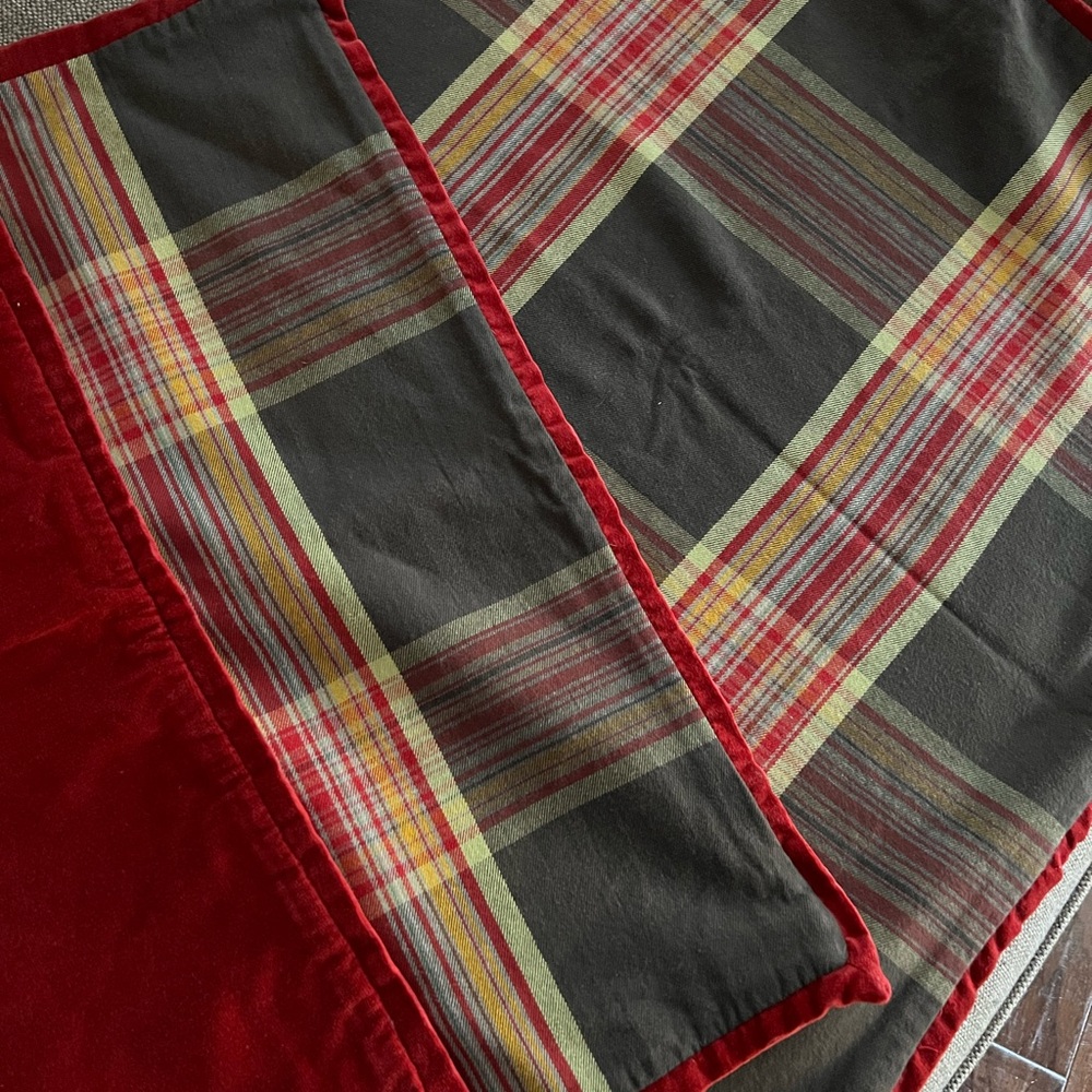 Pottery Barn plaid pillow covers NEW x 4